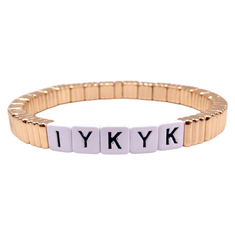 Stackable IYKYK Gold Line Bracelet