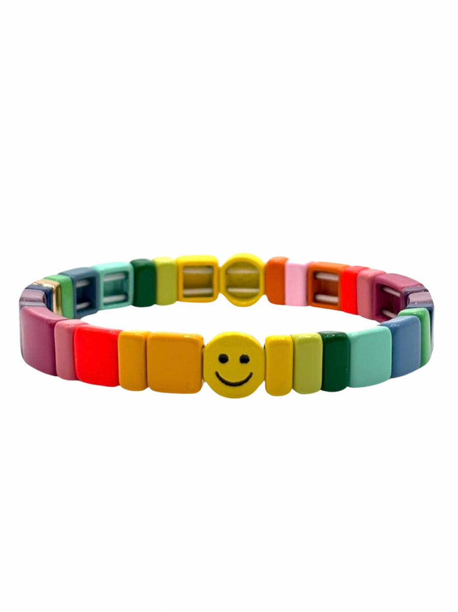 Rainbow Smiley Single Bracelet