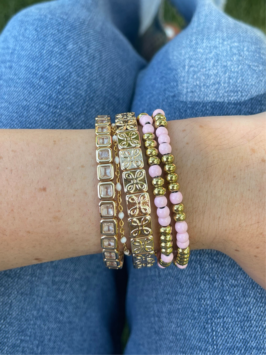 Mini Square Gem Bracelet