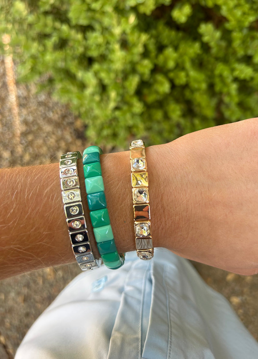 Little Jade Gem Bracelet Stack