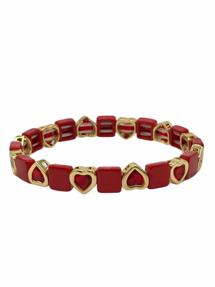 The Colorful Mini Heart Gem Bracelets