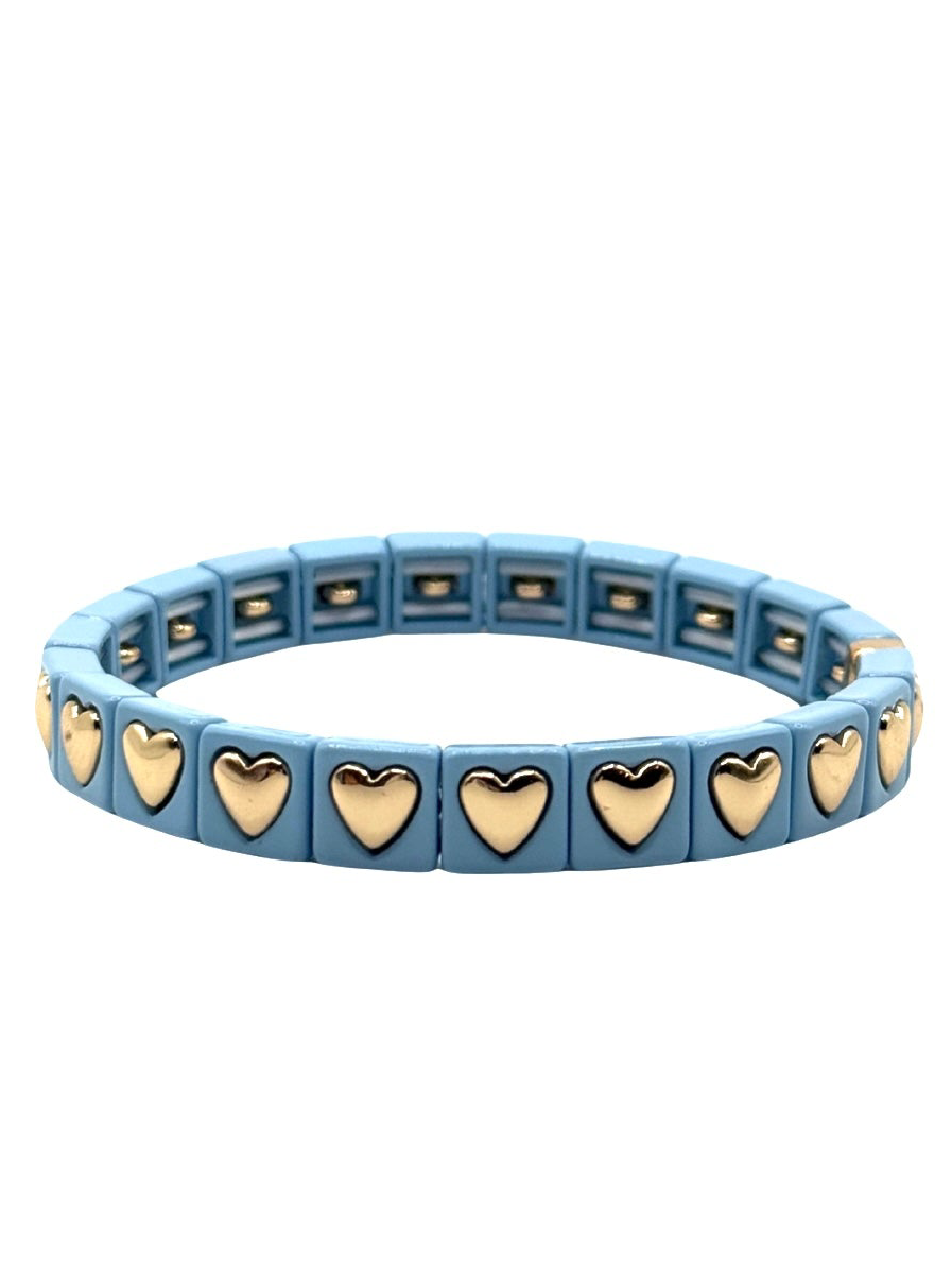 The Colored Bubble Heart Bracelet