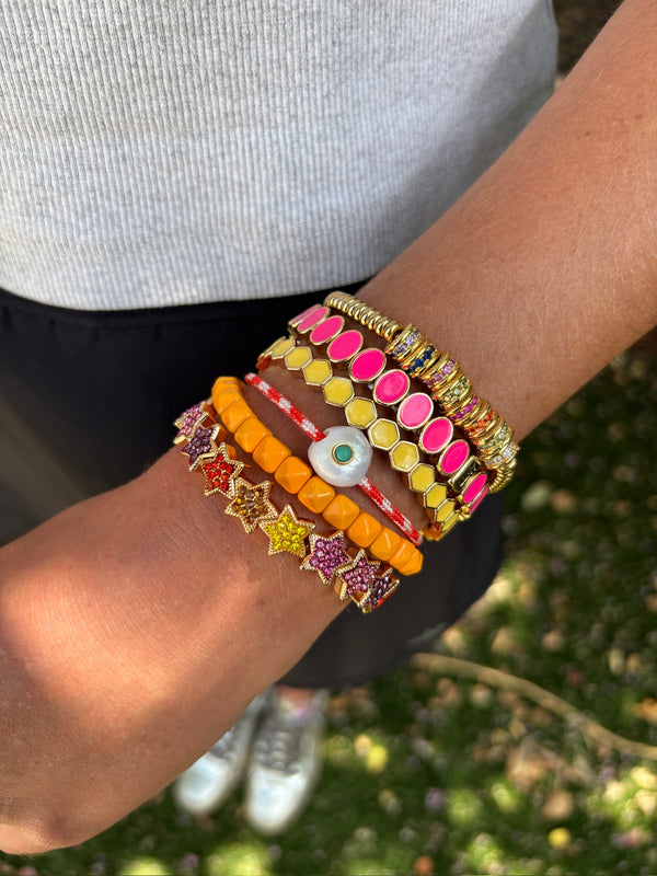Hot Pink Oval Bracelet