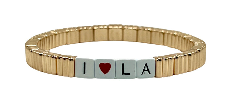 Stackable I Love LA Line Bracelet