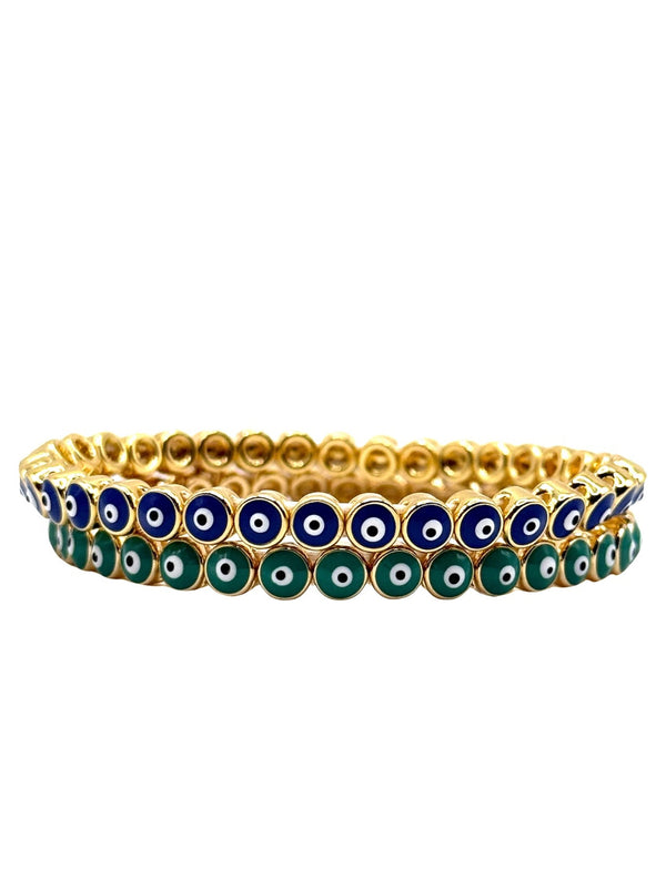 Evil Eye Beaded 18K gold