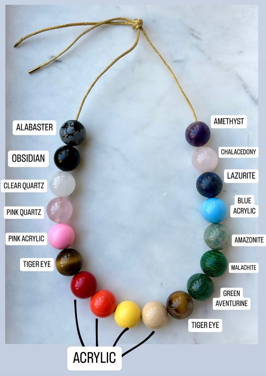 Prism Royale Bubblegum Beaded Rainbow Necklace