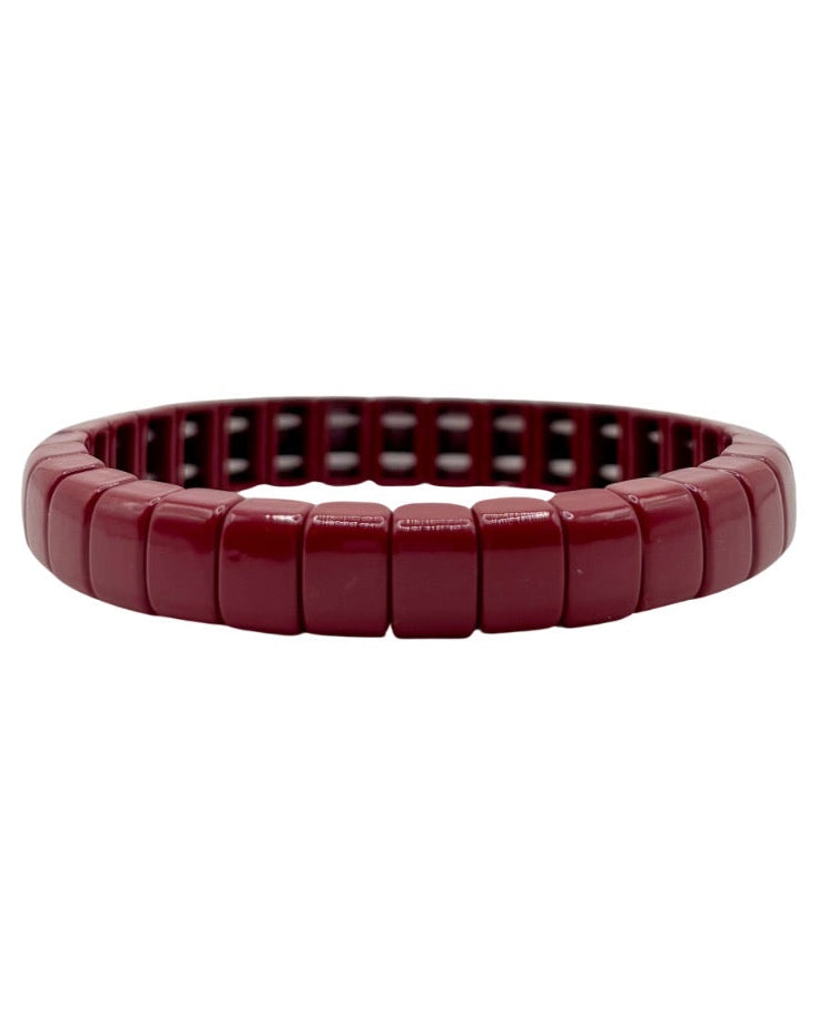 The Burgundy Stack Bracelets