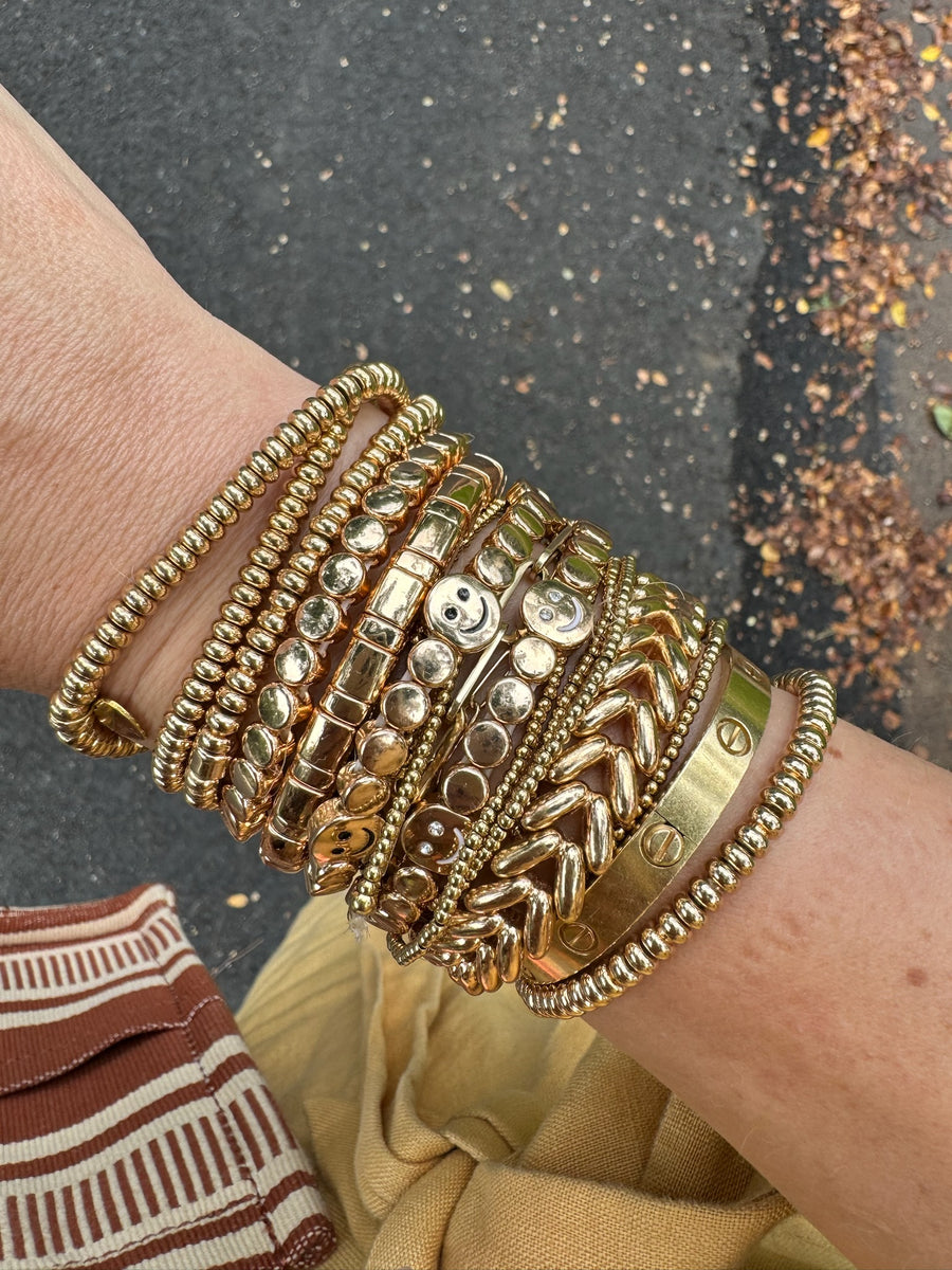 Golden Slimmed Single Bracelet