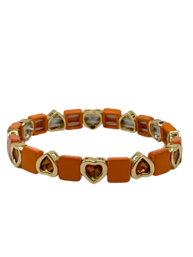 The Colorful Mini Heart Gem Bracelets