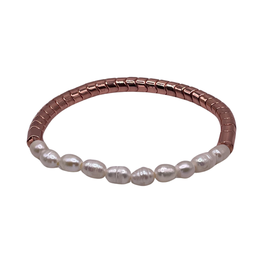 Rose Gold and Pearl Bracelet