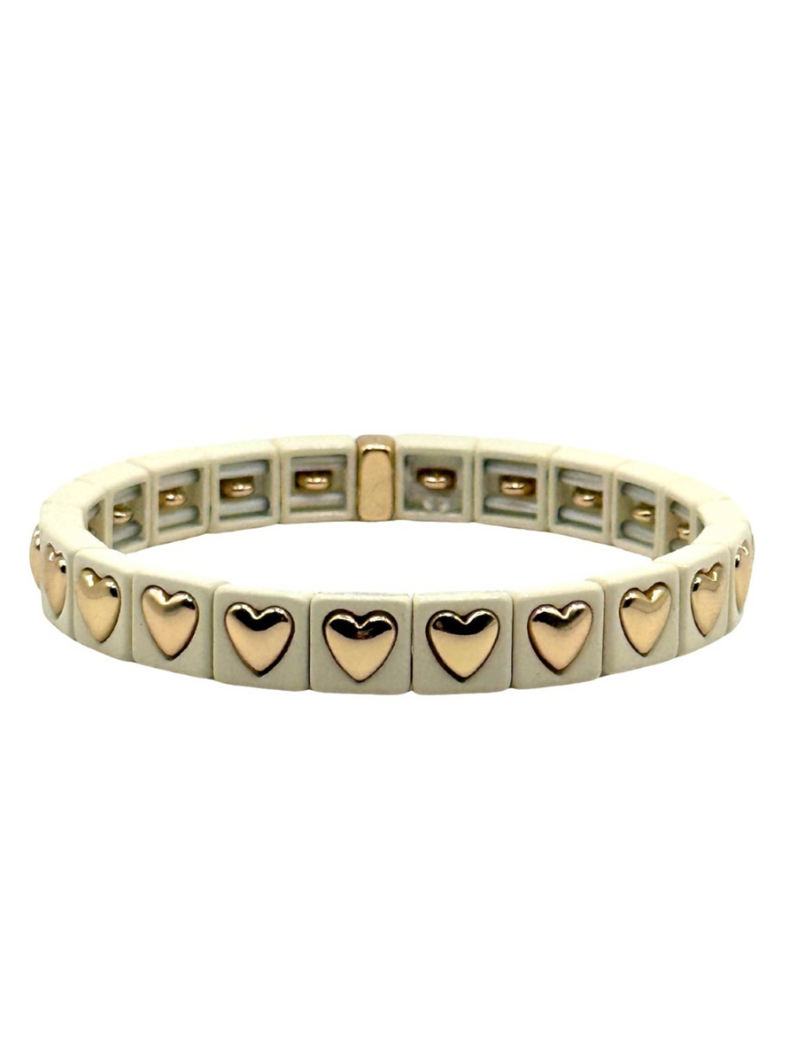 The Colored Bubble Heart Bracelet