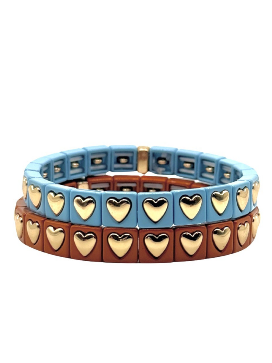 The Colored Bubble Heart Bracelet