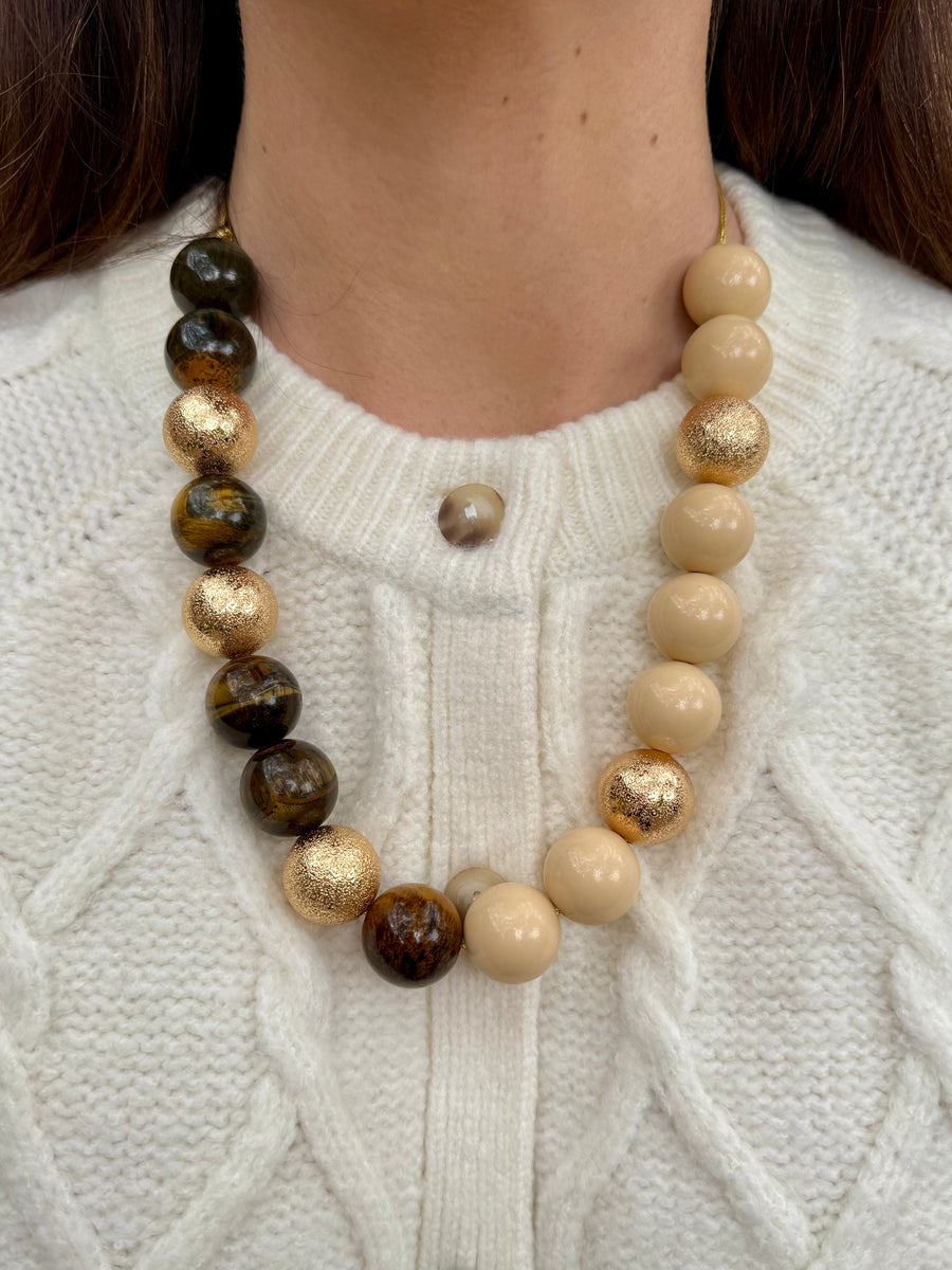 Prism Royale Bubblegum Beaded Necklace - Customizable Luxury | La