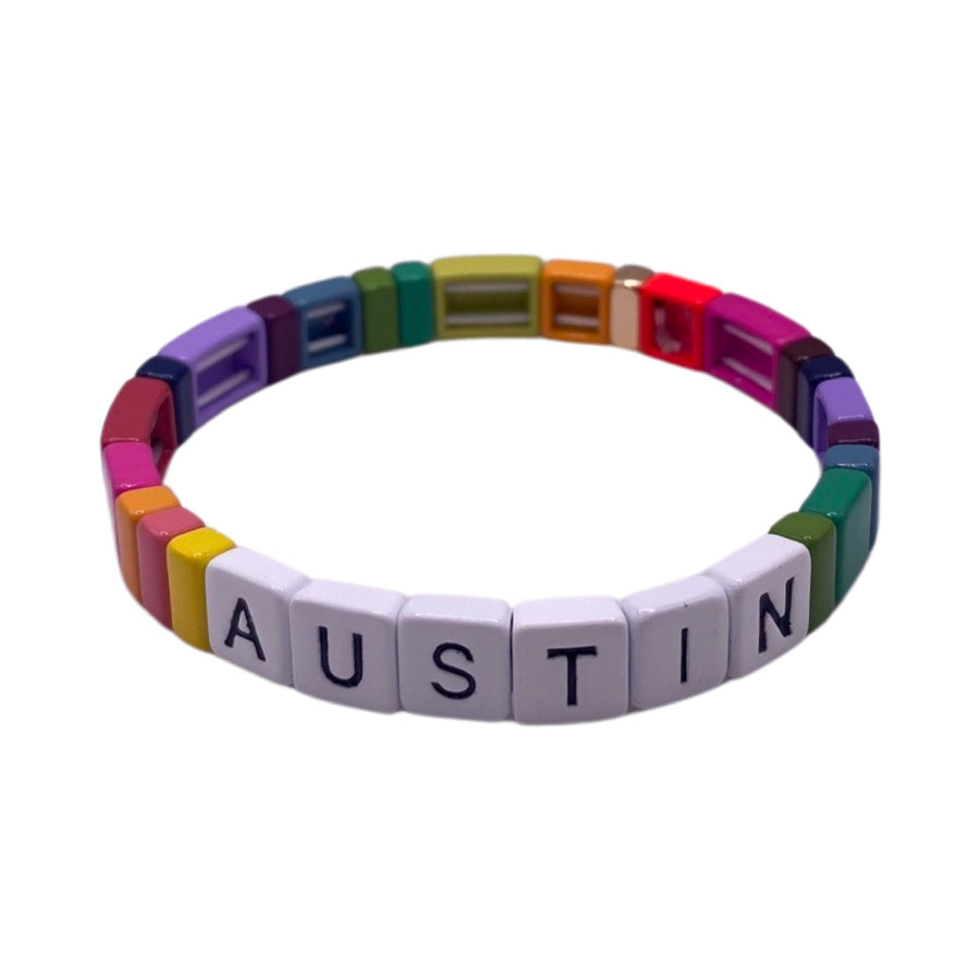 AUSTIN Rainbow Tile Bracelet