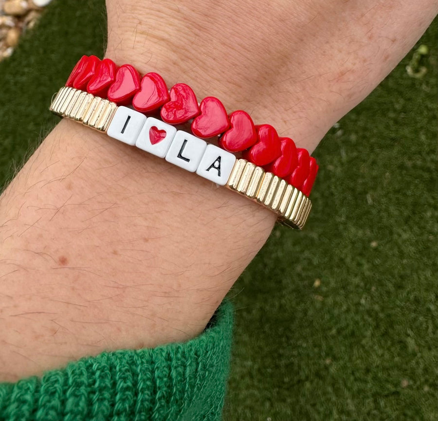 Stackable I Love LA Line Bracelet