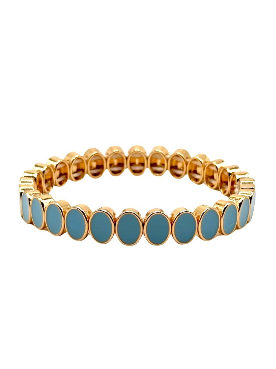 The Sky Blue Oval Bracelet