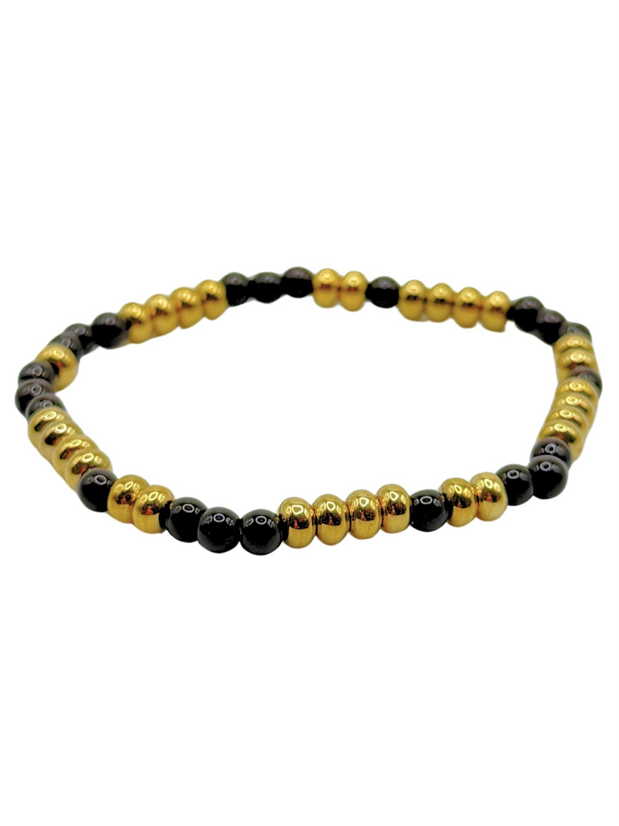 Dark Brown Beaded Stack Bracelets
