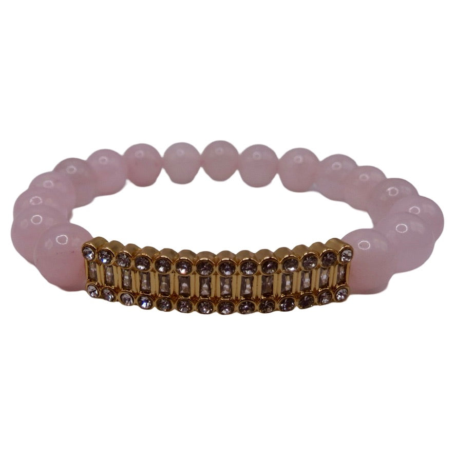 Pink Pearly Beaded Stack