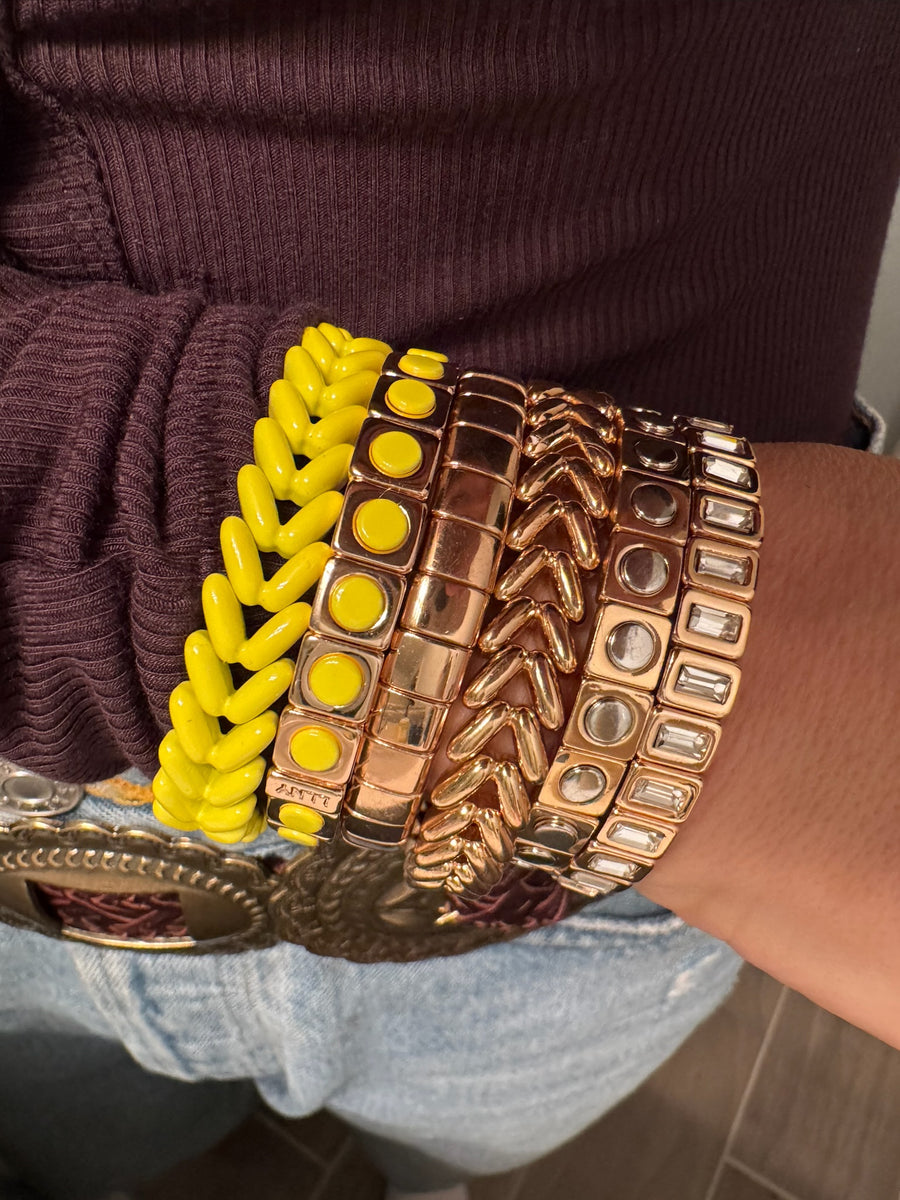 Neon Yellow Stack Bracelets