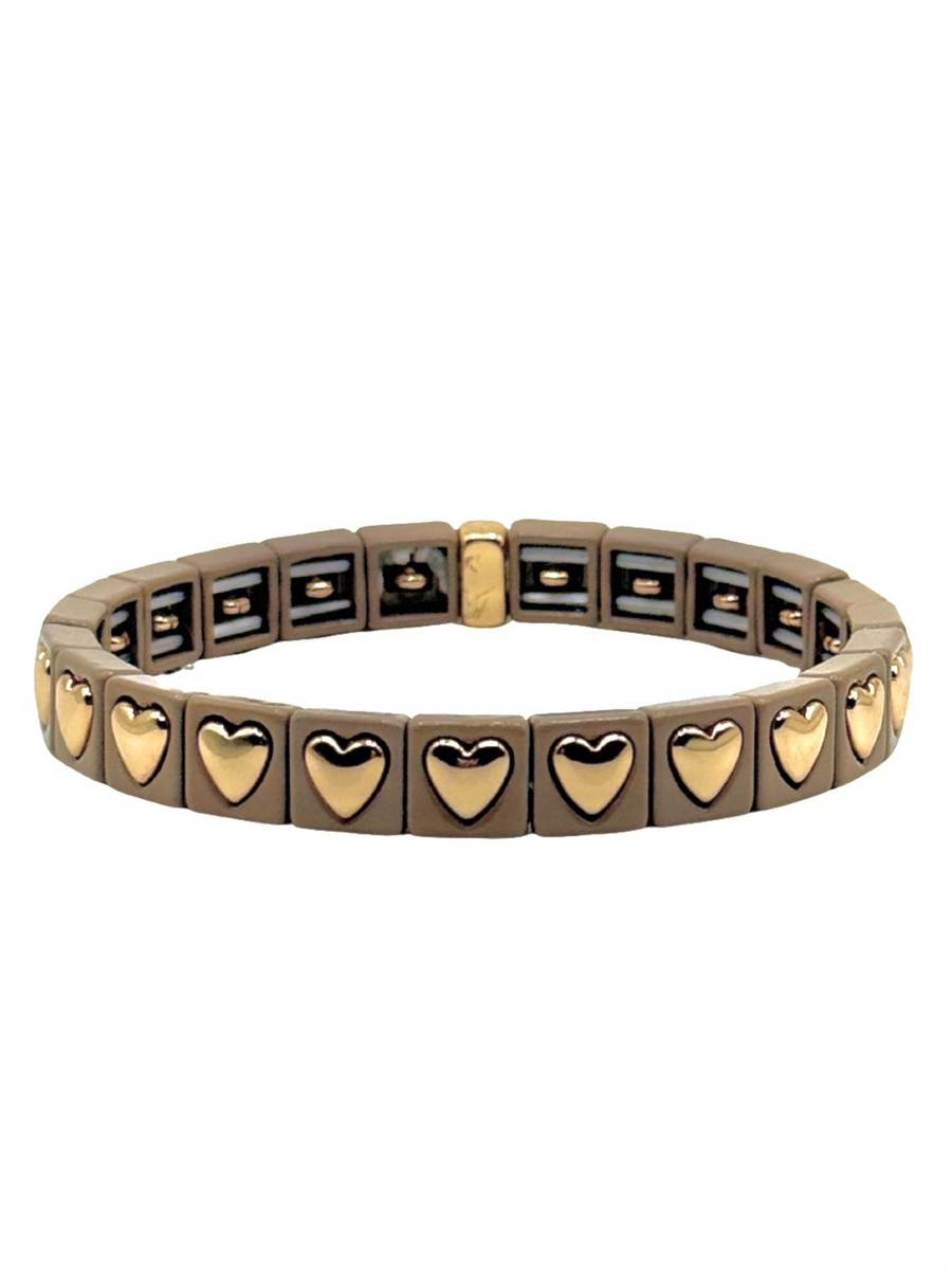 The Colored Bubble Heart Bracelet