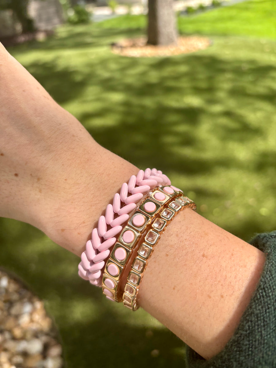 Ballerina Pink Stack Bracelets