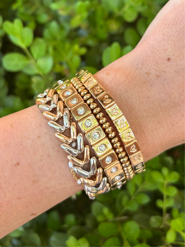 Two-Tone Waving Wheat Bracelet
