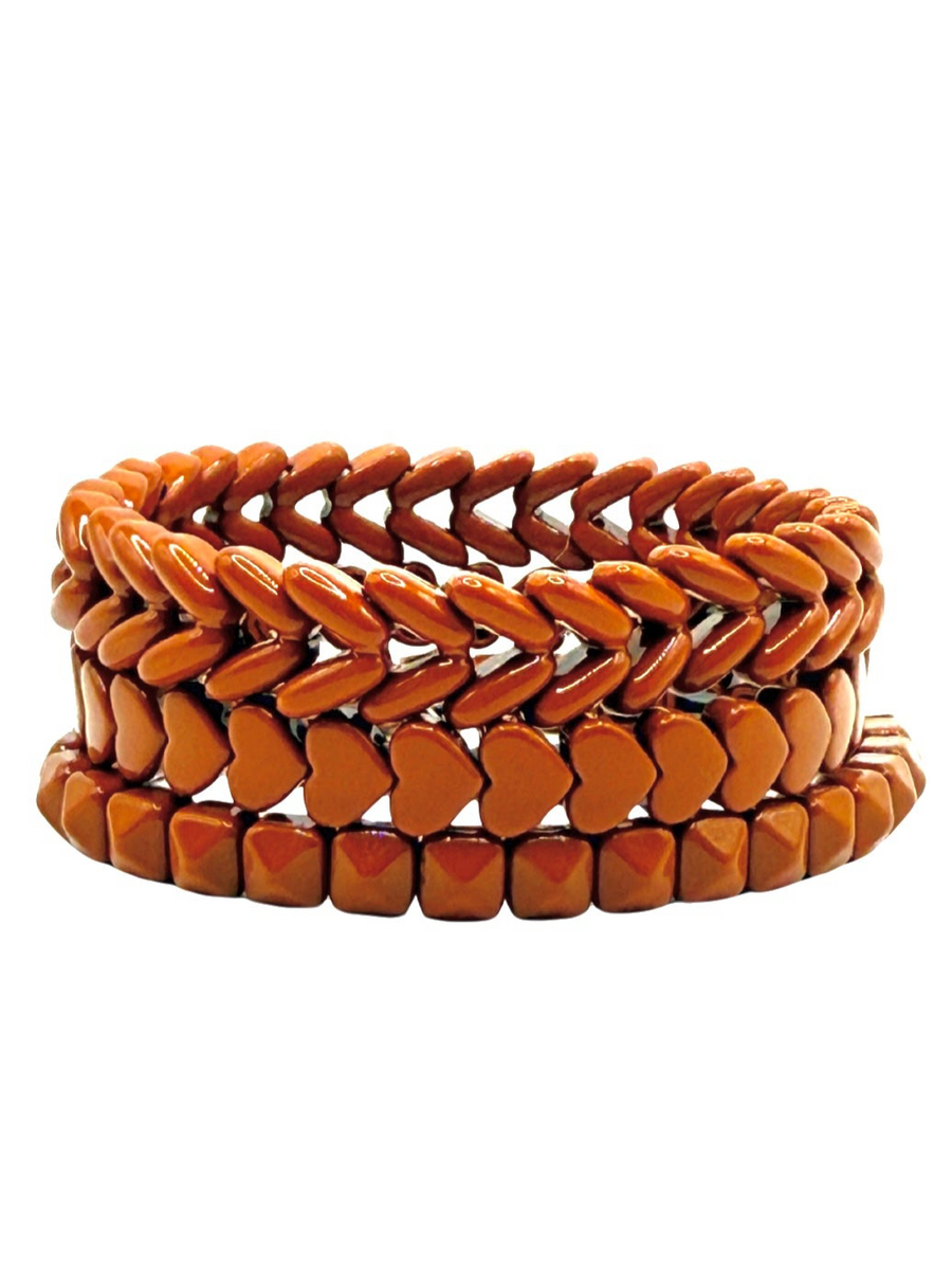 The Burnt Orange Stack Bracelets