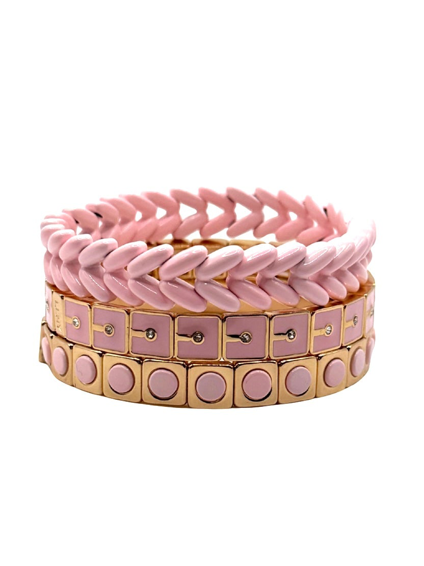 Ballerina Pink Stack Bracelets