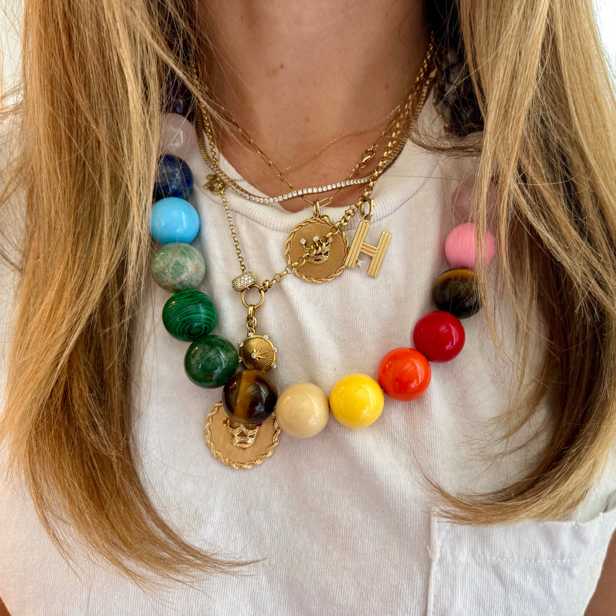 Prism Royale Bubblegum Beaded Rainbow Necklace