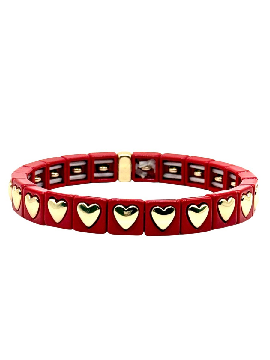 The Colored Bubble Heart Bracelet