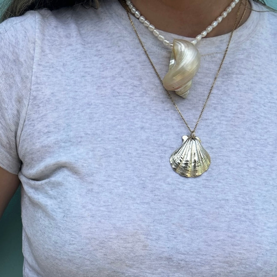 18k gold plated Natural Shell Necklace