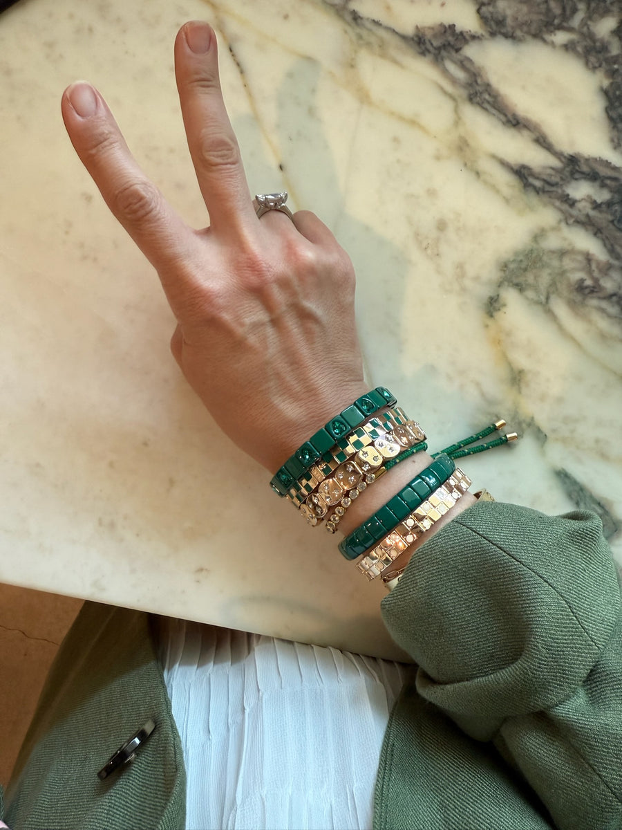 The Pine Green Stack Bracelets