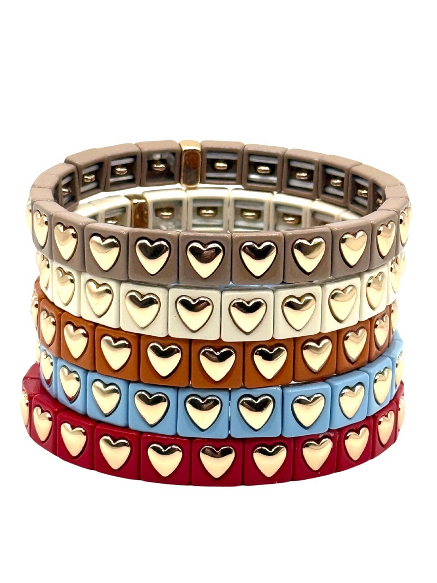 The Colored Bubble Heart Bracelet