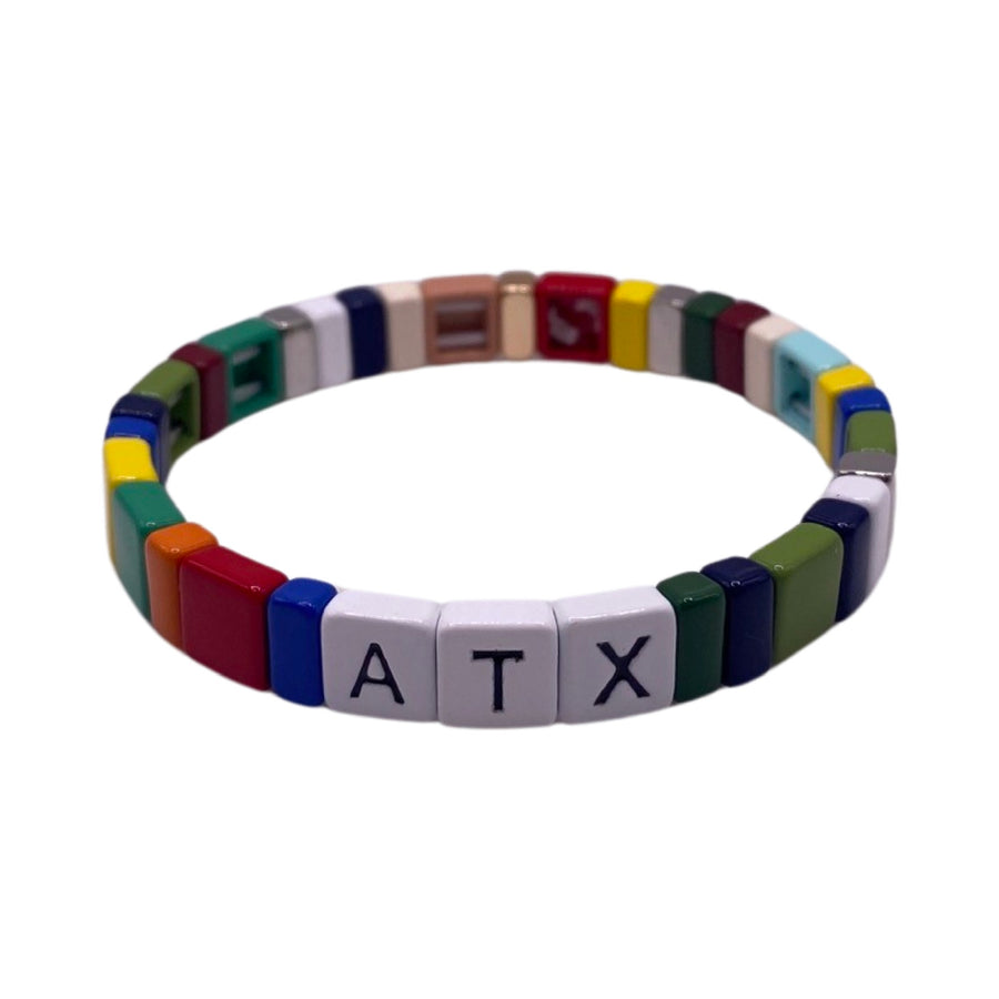 ATX Muted Rainbow Tile Bracelet