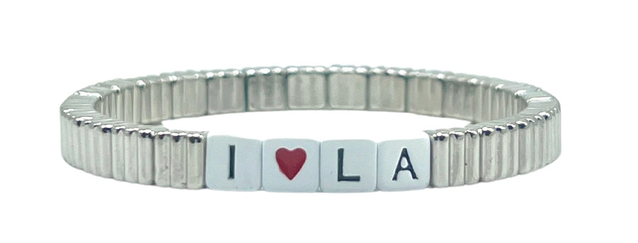 Stackable I Love LA Line Bracelet