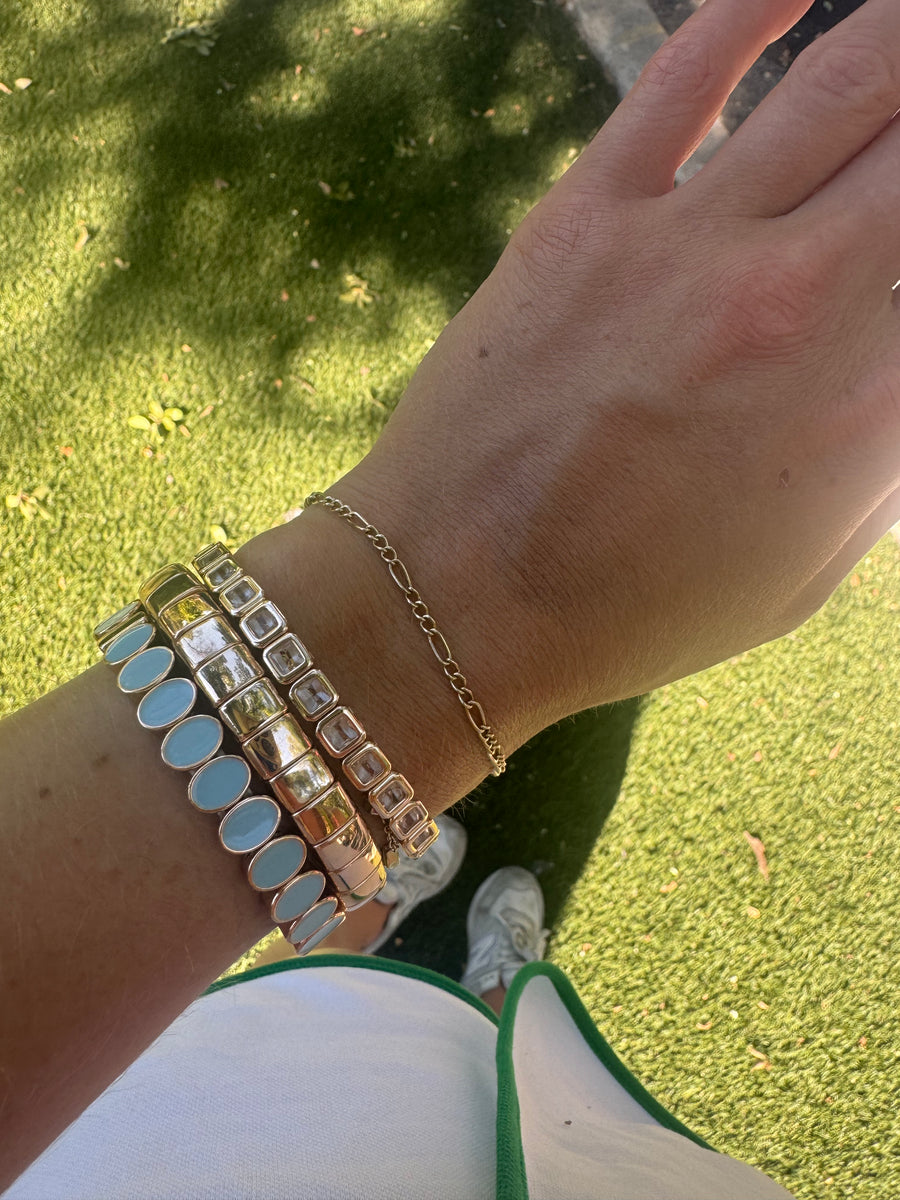 The Sky Blue Oval Bracelet