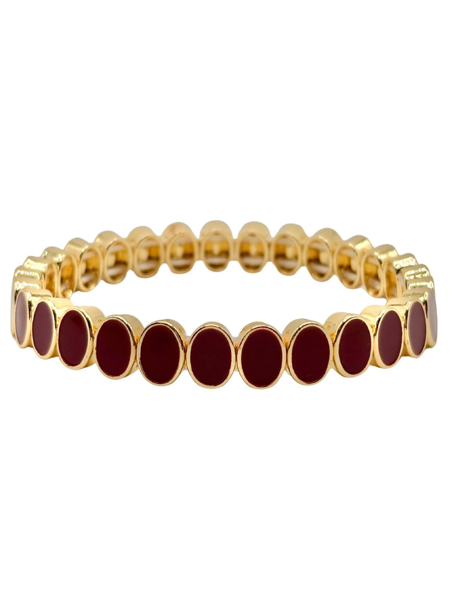 The Burgundy Stack Bracelets