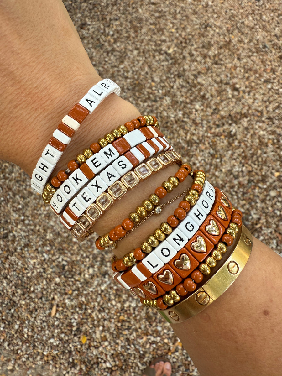 University of Texas Longhorns Bracelets – La Lumiere New York University of Texas Longhorns Bracelets – La Lumiere New York