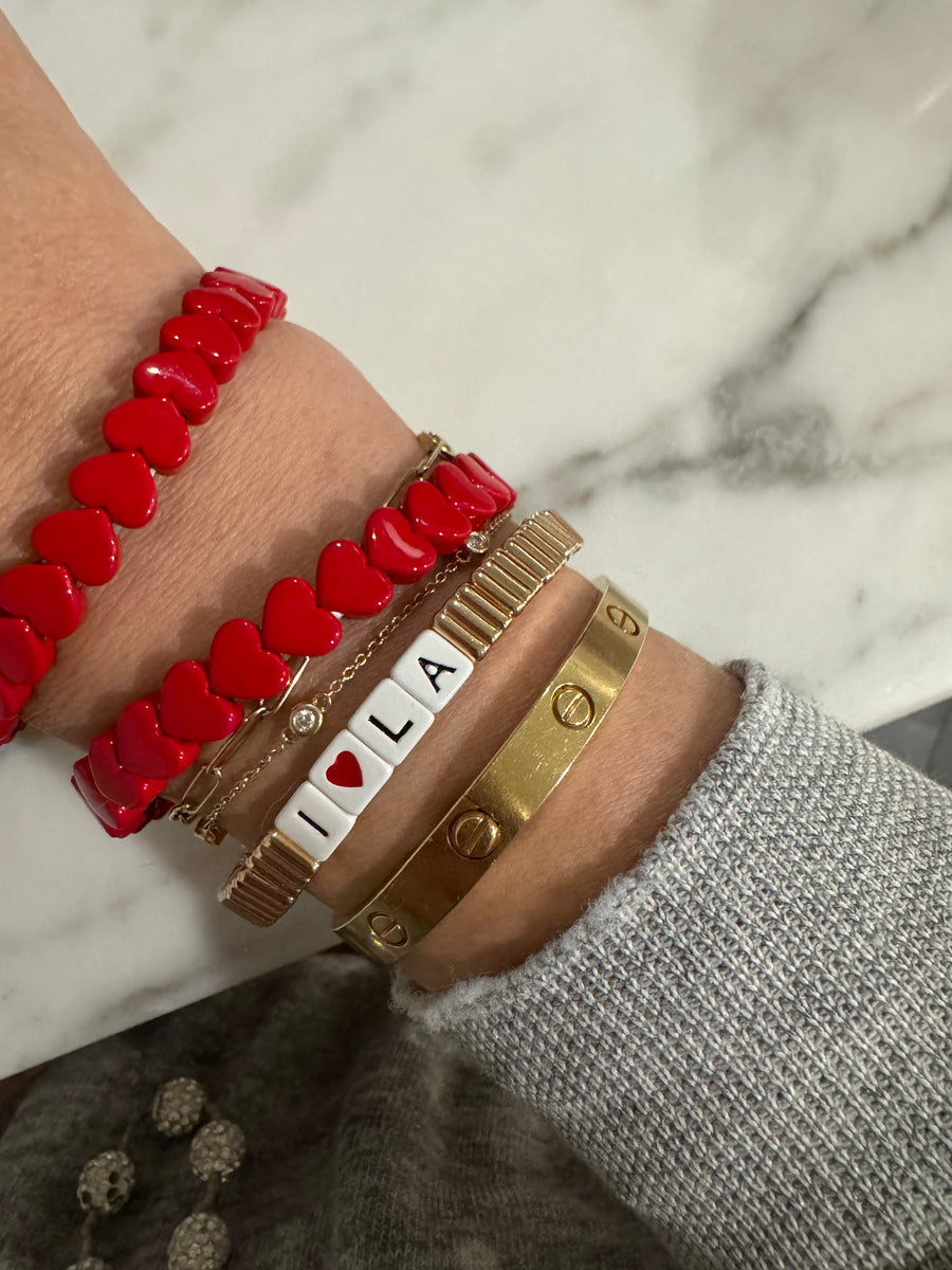 Stackable I Love LA Line Bracelet