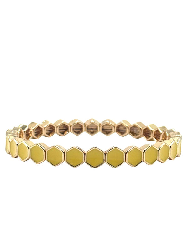 Yellow Mini Honeycomb Bracelet