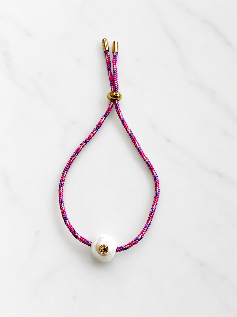 Pink Pearl Cord Bracelet