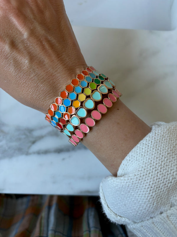 The Mini Honeycomb Gradient Bracelets