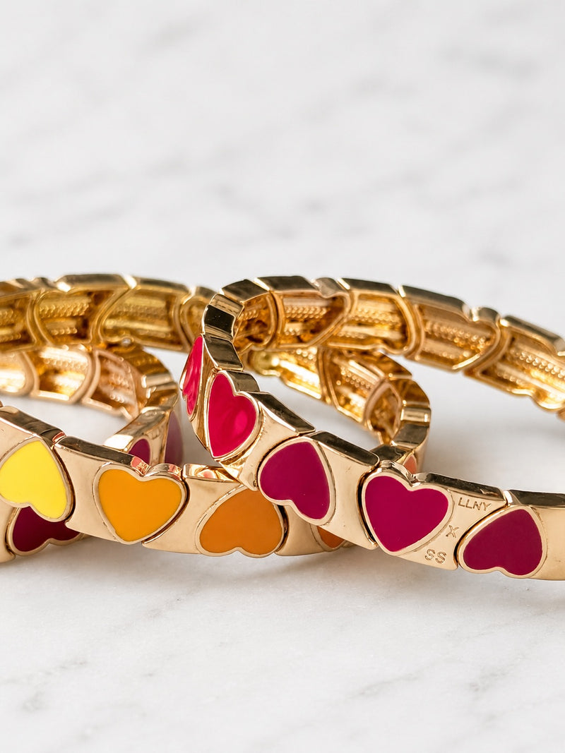 Sunset Hearts Bracelet