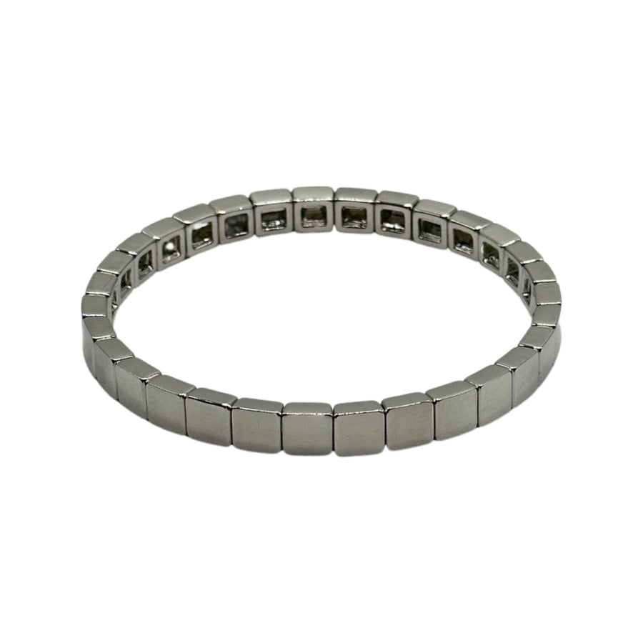 Silver Square Single Bracelet