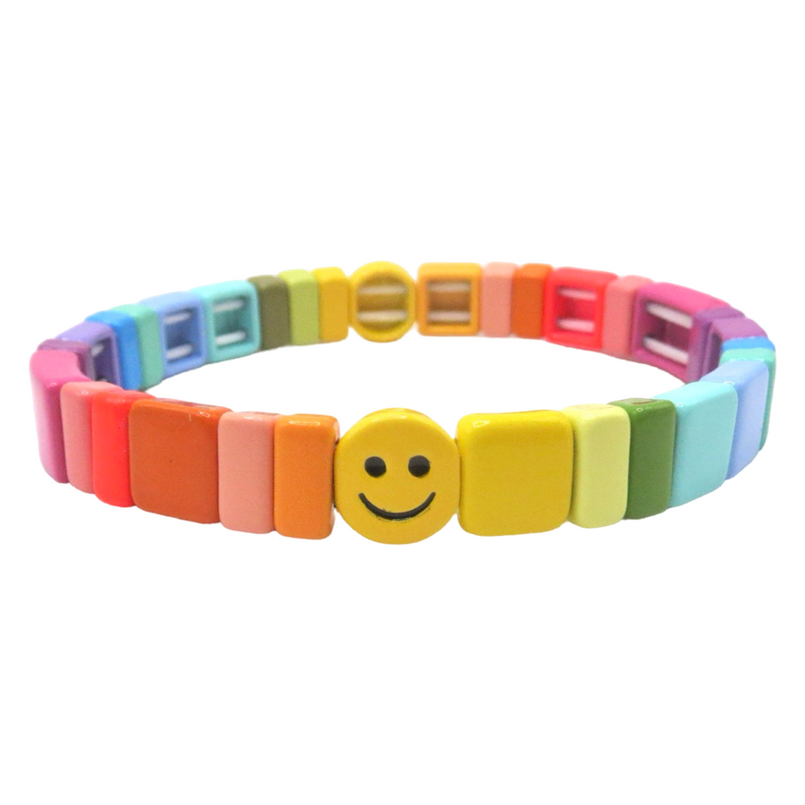 Rainbow Smiley Single Bracelet