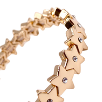 アクセサリー centimeter Star logo bracelet 2024 Retro Black Zircon Star Bracelet For Women Men Trend