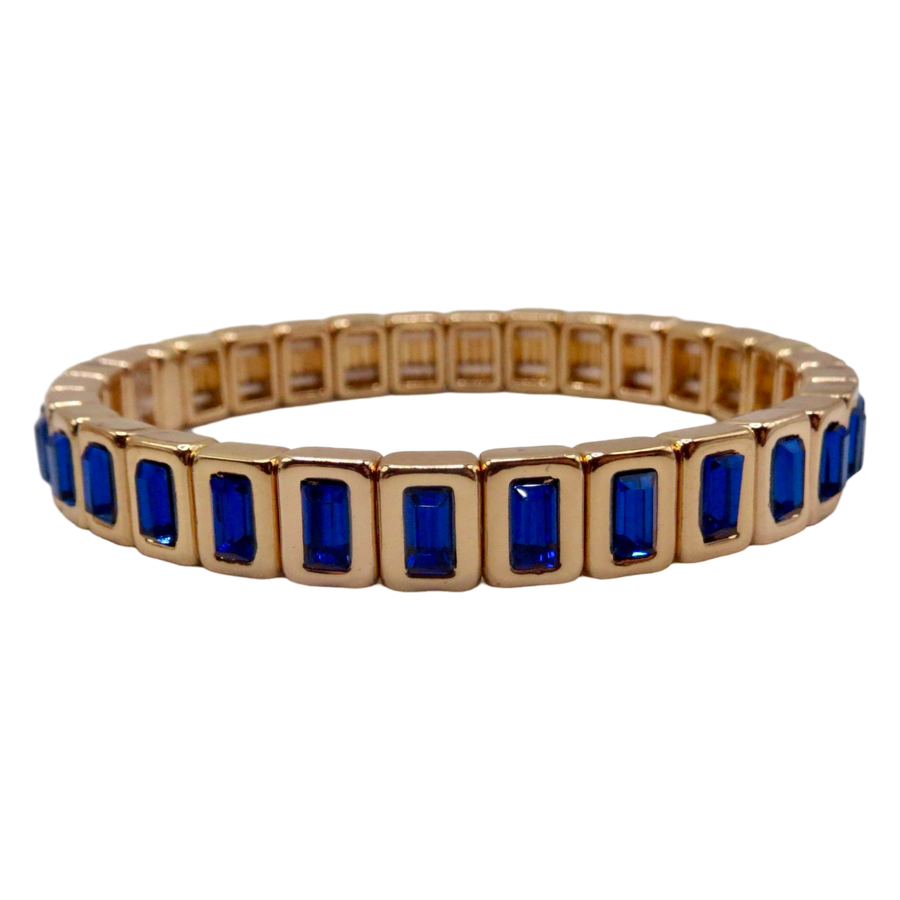 The Sapphire Gem Baguette Mini Bracelet