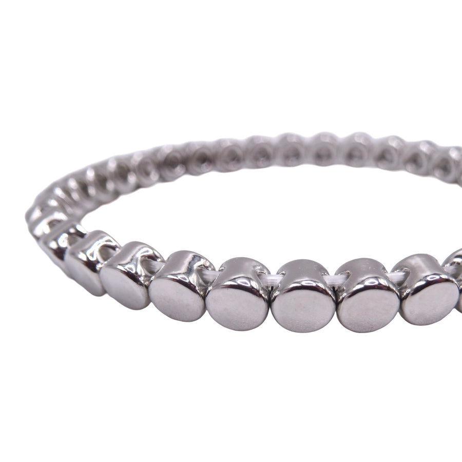 The Tiny Stretch Circles Silver Bracelet