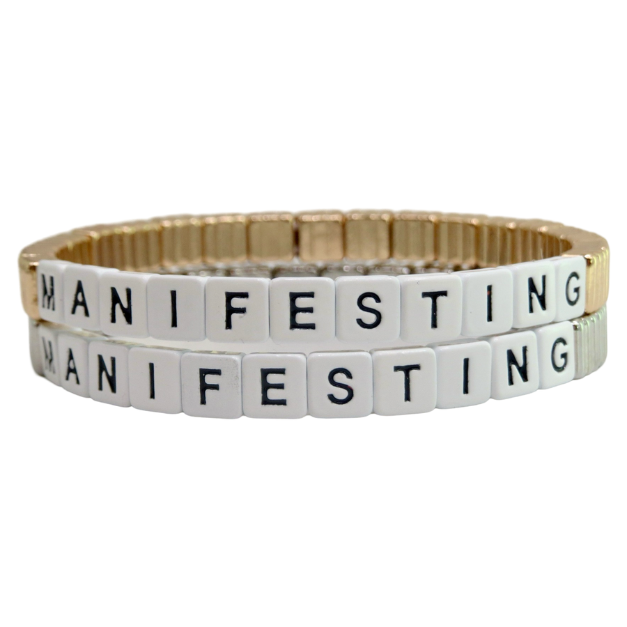 Stackable Manifesting Thin Line Bracelet