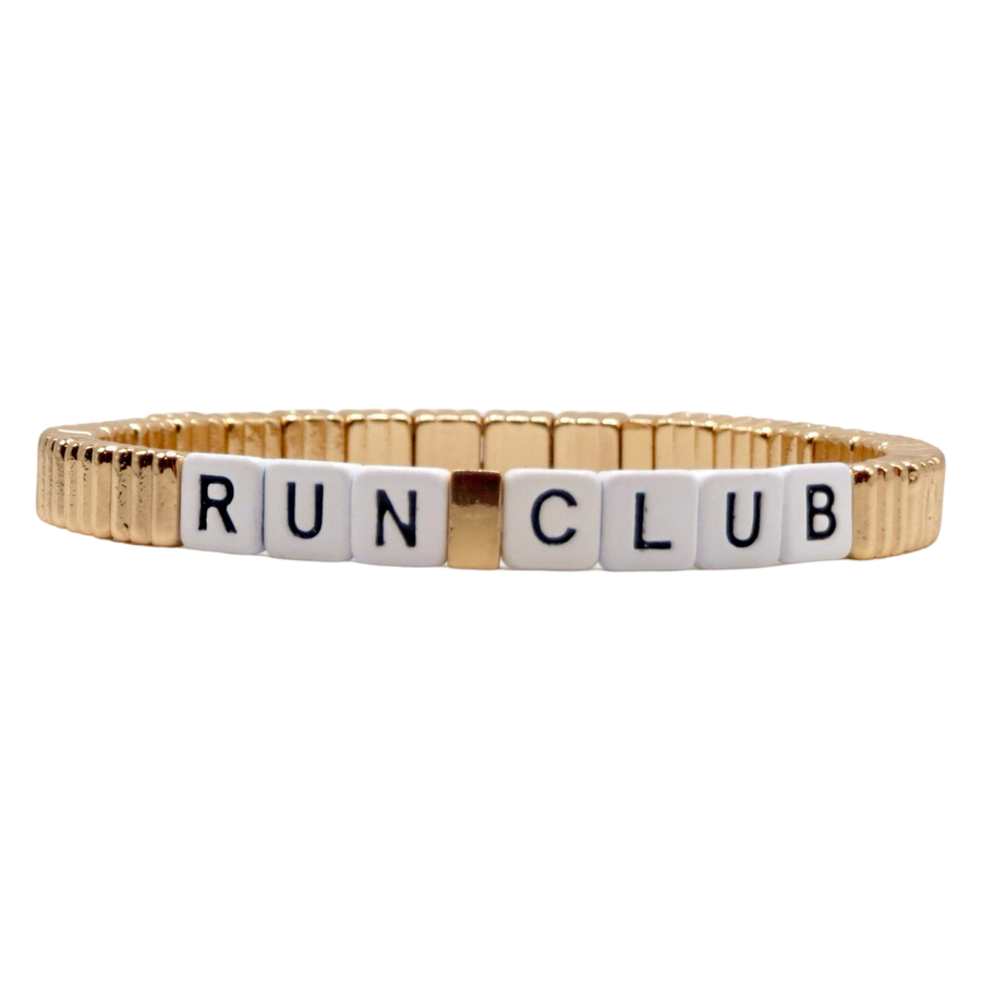 Stackable Run Club Gold Line Bracelet